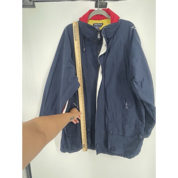 Vintage NAUTICA PERFORMANCE Embroidered Spell Out Sailing Jacket Coat Size XL - Picture 14 of 16